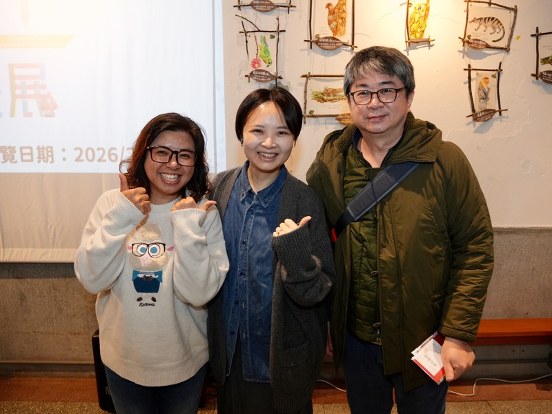 動畫導演黃勻弦、余聿、王登鈺合影
