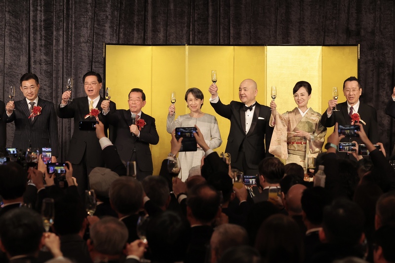 日本天皇華誕慶祝酒會　蕭副總統敬酒祝賀