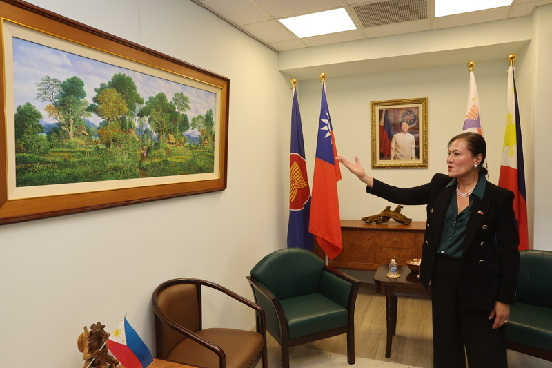 菲律賓駐台代表彭科蓉接受中央社專訪