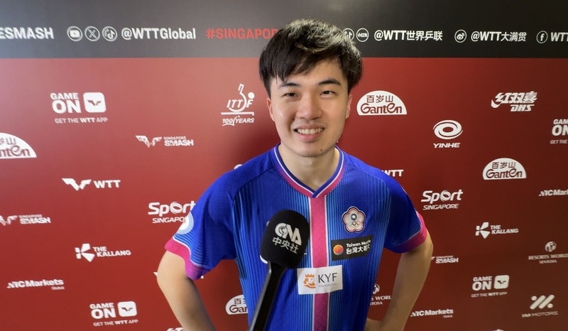 桌球一哥林昀儒闖WTT大滿貫決賽