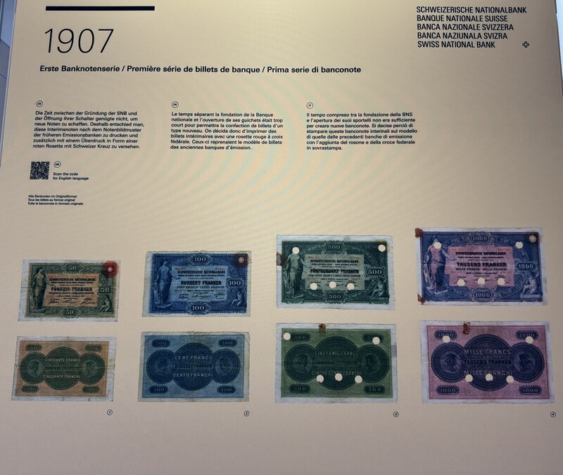 1907年瑞士首次發行紙鈔